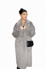 Manteau nounours gris