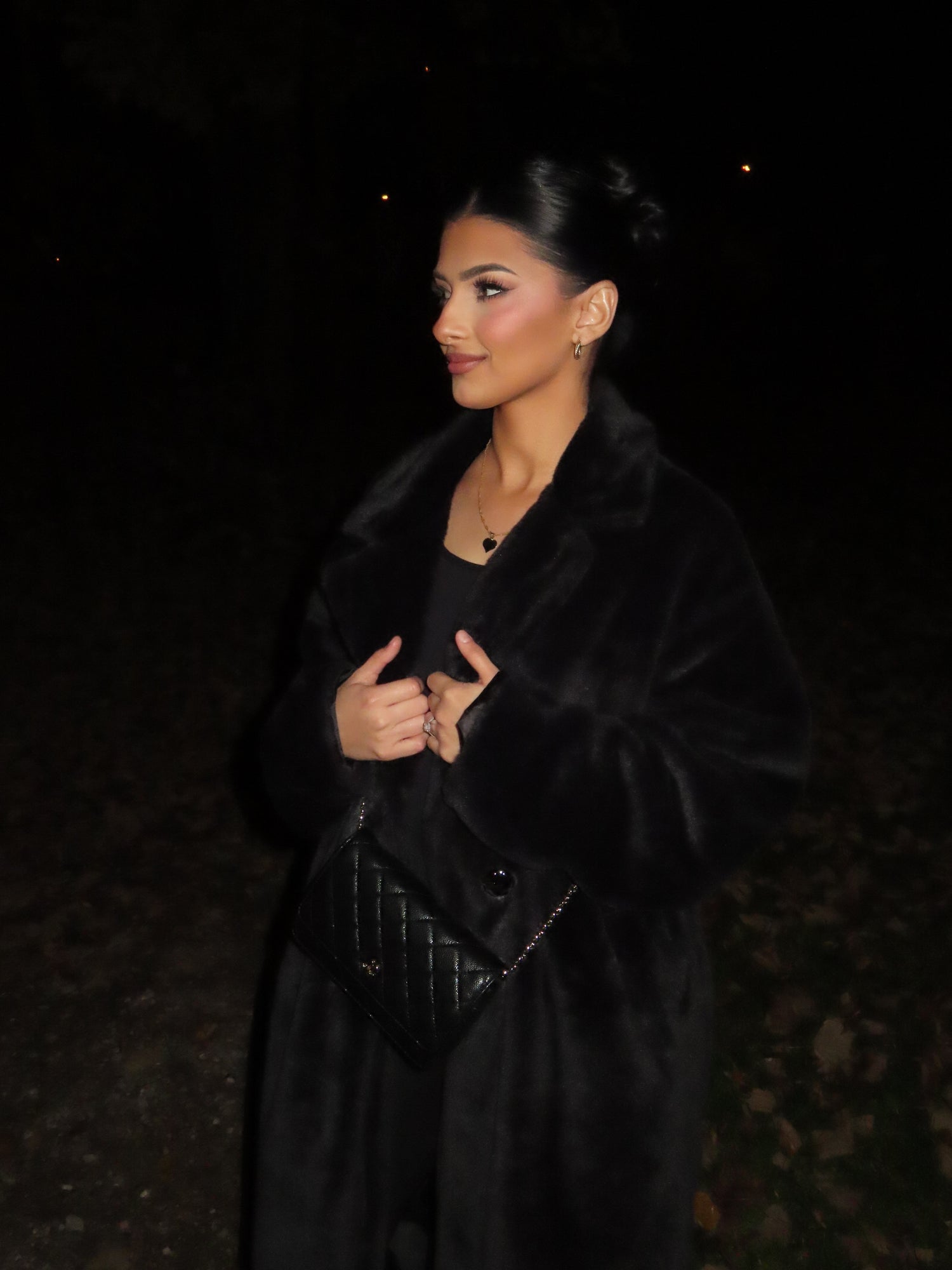 Manteau nounours noir