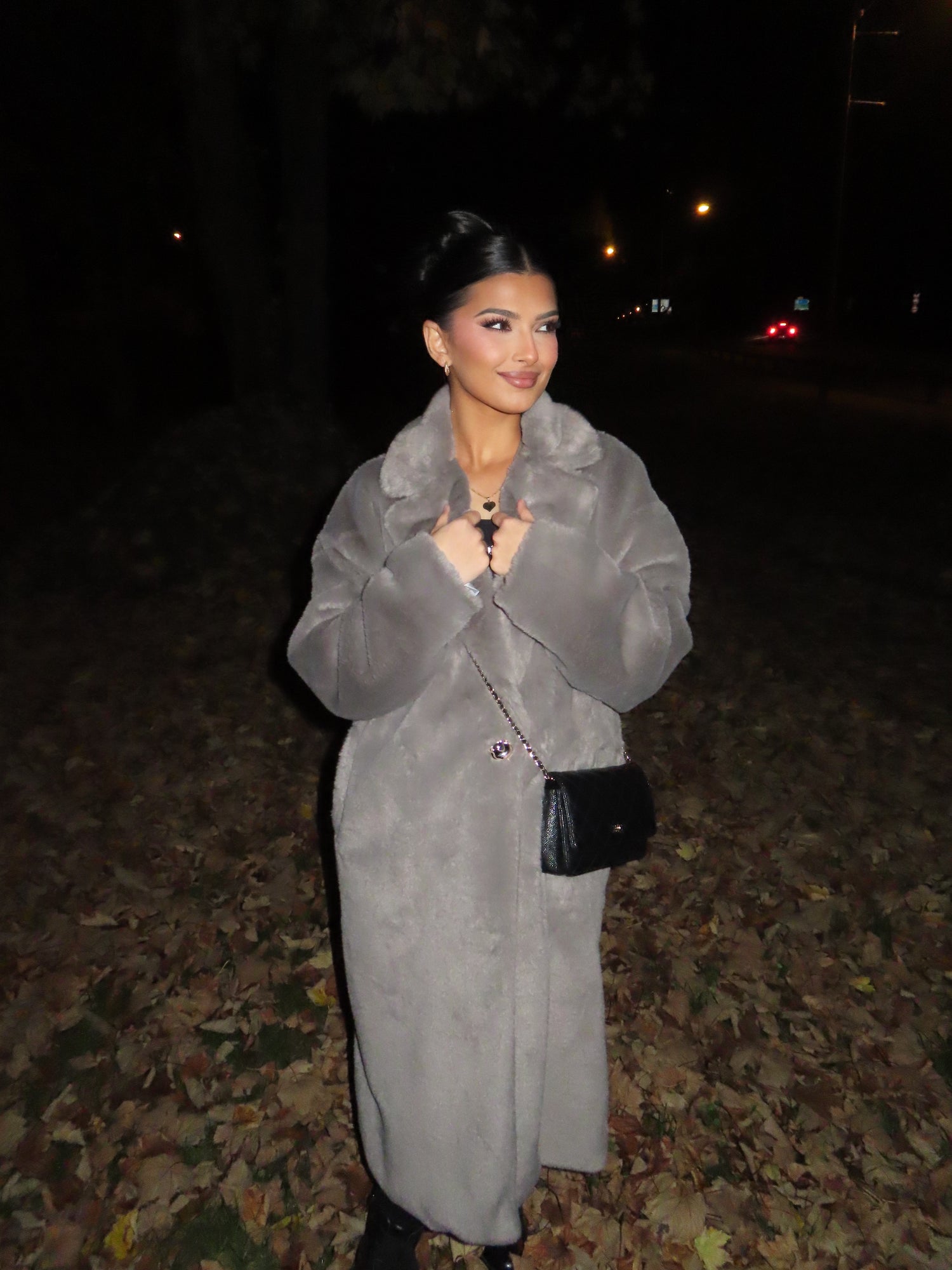 Manteau nounours gris