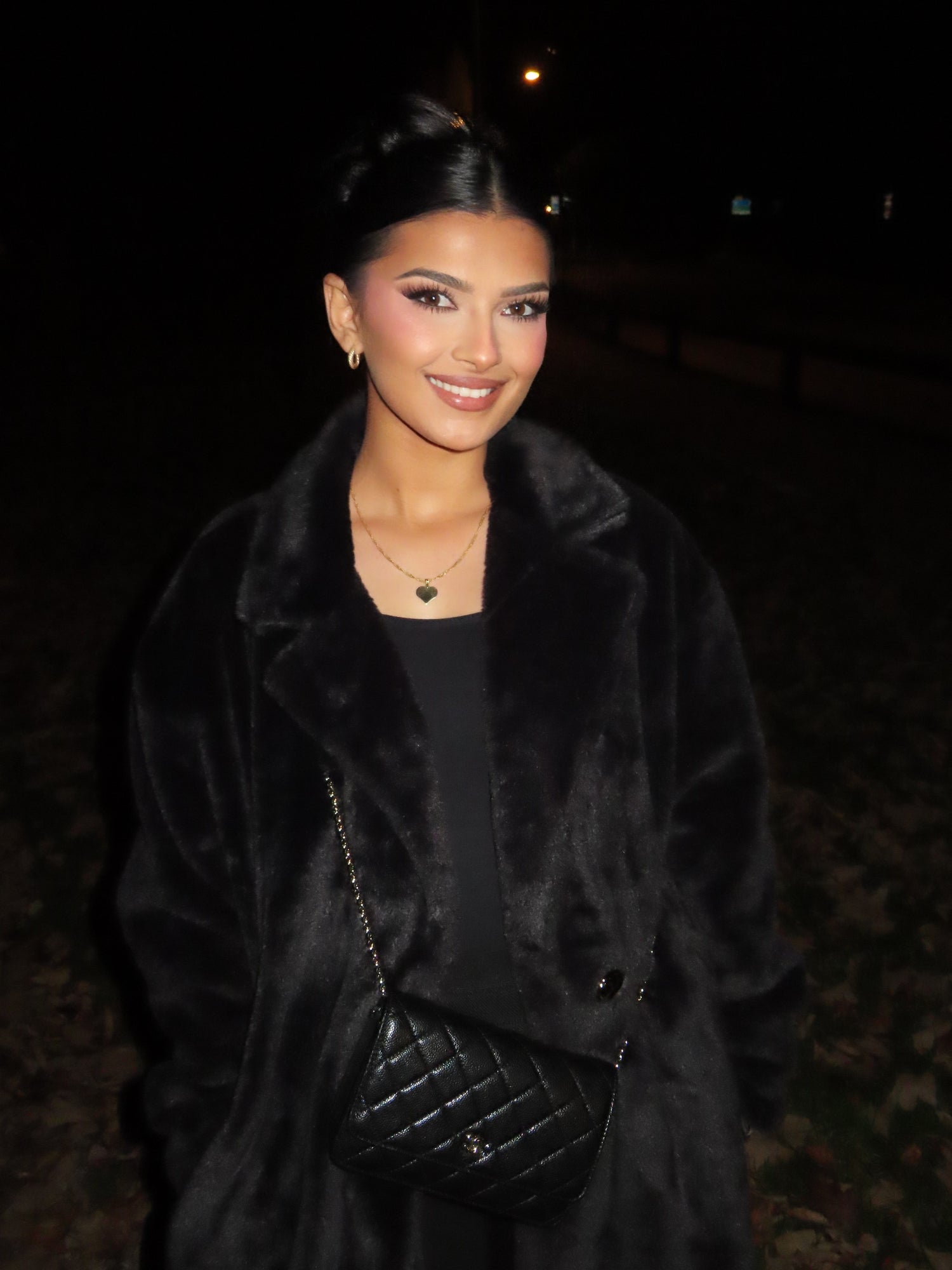 Manteau nounours noir